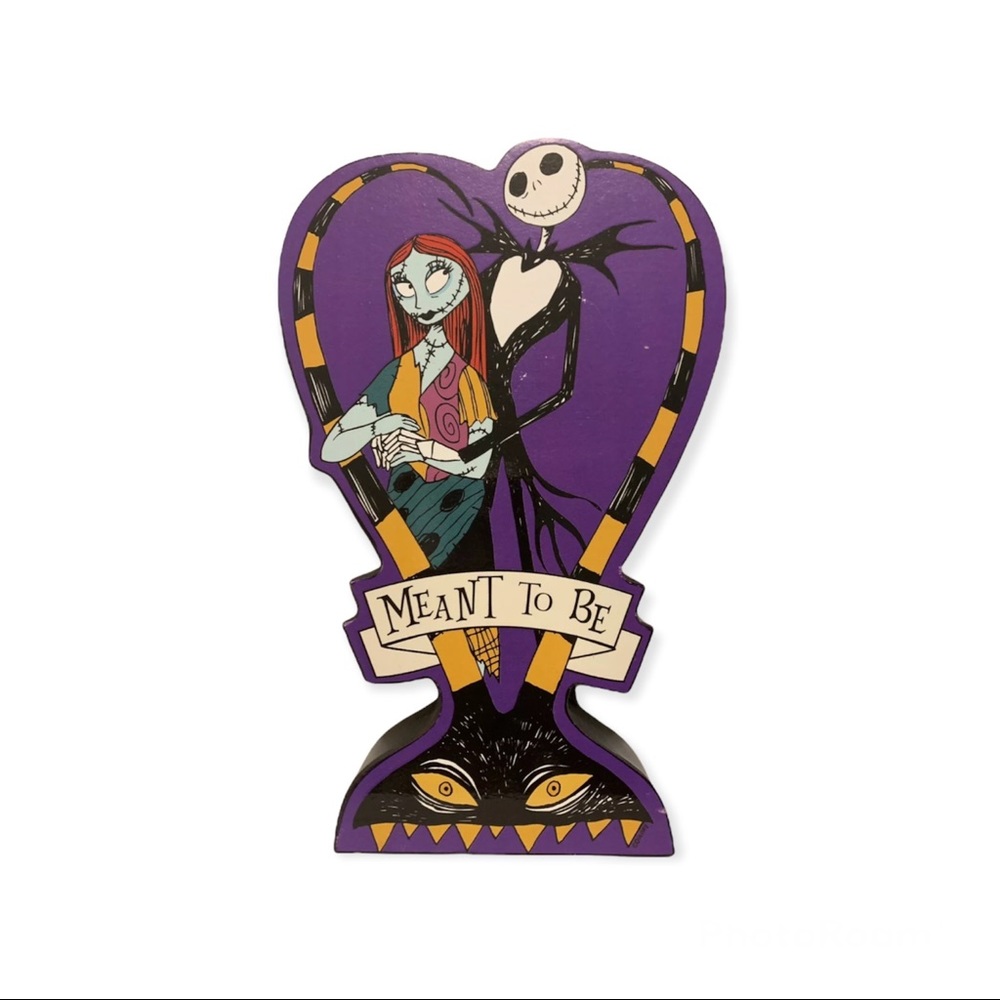 Jack Skellington & Sally 8" Table Top Sign Nightmare Before Christmas Disney